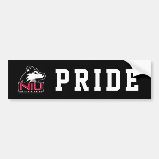 NIU Huskies Bumpersticker (Voorkant)