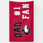 NIU Huskies Dad Spandoek (Verticaal)
