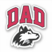 NIU Huskies Dad Sticker (Voorkant)