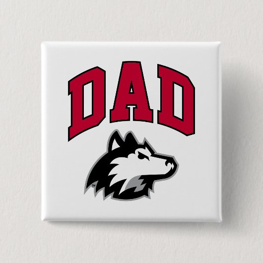 NIU Huskies Dad Vierkante Button 5,1 Cm (Voorkant)