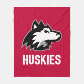 NIU Huskies Distress Fleece Deken (Voorkant)