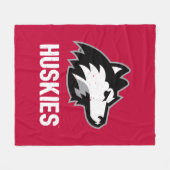 NIU Huskies Distress Fleece Deken (Voorkant (Horizontaal))