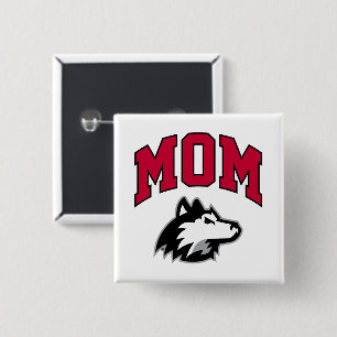 NIU Huskies Mama Vierkante Button 5,1 Cm