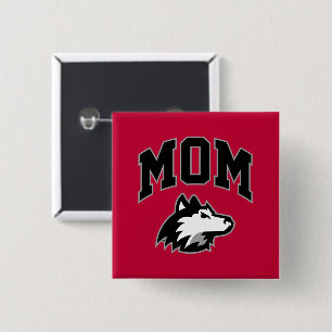NIU Huskies Mama Vierkante Button 5,1 Cm