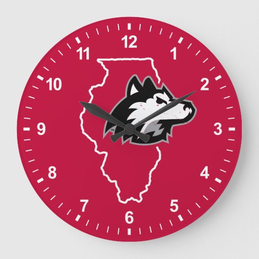 NIU Huskies State Love Grote Klok (Voorkant)
