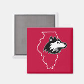 NIU Huskies State Love Magneet (Voorkant / Achterkant)