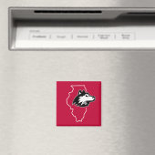 NIU Huskies State Love Magneet (Insitu (Vaatwasser))
