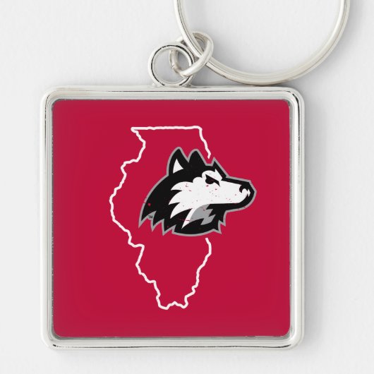 NIU Huskies State Love Sleutelhanger (Voorkant)