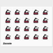 NIU Huskies Wordmark Vierkante Sticker (Vel)