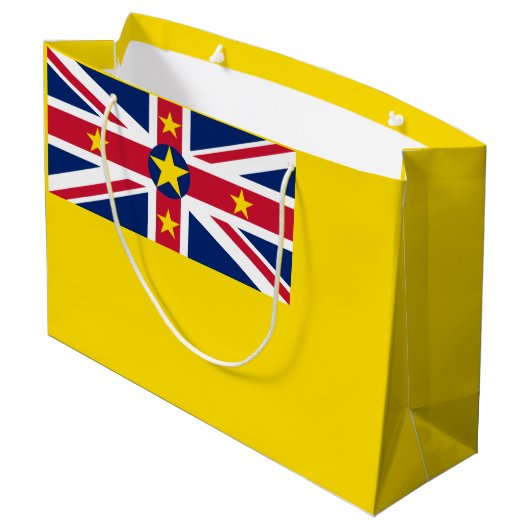Niue Flag Groot Cadeauzakje (Achterkant Gekanteld)