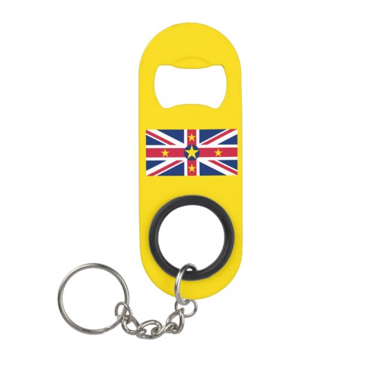Niue Flag Mini Flessenopener (Voorkant)