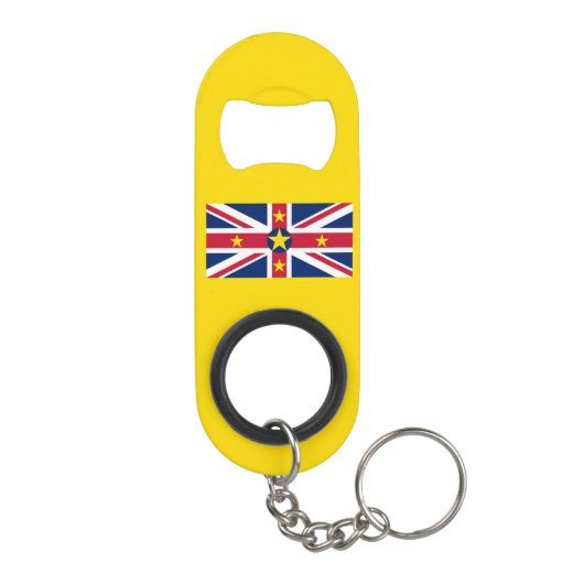 Niue Flag Mini Flessenopener (Achterkant)