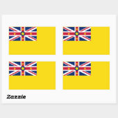 Niue Flag Rechthoekige Sticker (Vel)