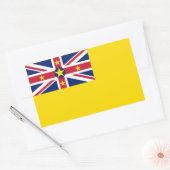 Niue Flag Rechthoekige Sticker (Envelop)