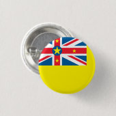 Niue Flag Ronde Button 3,2 Cm (Voorkant /achterkant)