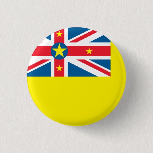 Niue Flag Ronde Button 3,2 Cm (Voorkant)