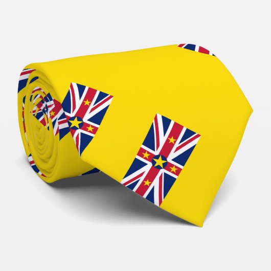 Niue-vlag Stropdas (Opgerold)
