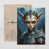 Nivalis Mountain Elf Queen - Carte Postale de Coll (Devant / Derrière)