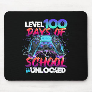 Niveau 100 dagen school ontgrendelde gamer Kinder  Muismat