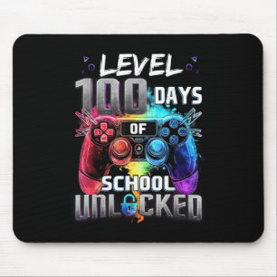 Niveau 100 dagen school ontgrendelde jongens 100e muismat