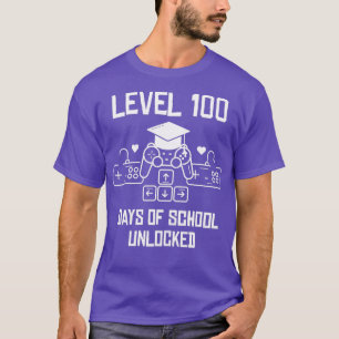 Niveau 100 dagen schoolontgrendeld spel 100 dagen t-shirt