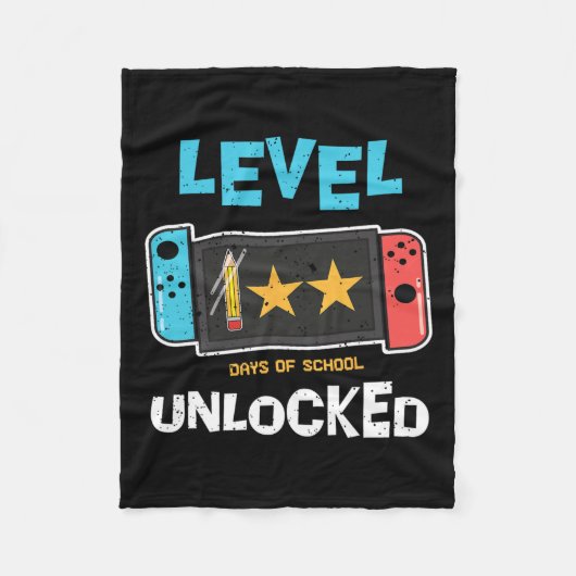 Niveau 100 dagen van de school ontgrendelde plezie fleece deken (Voorkant)