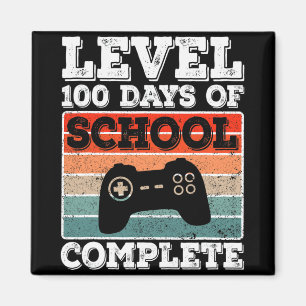 Niveau 100 dagen van de school Volledige Gamer Boy Magneet