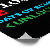 Niveau 100 dagen van school ontgrendeld 3 poster (Hoek)