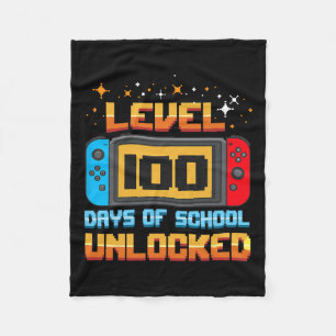 Niveau 100 dagen van school ontgrendelde gamer jon fleece deken