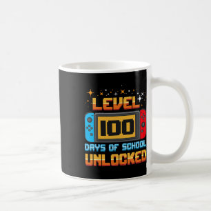 Niveau 100 dagen van school ontgrendelde gamer jon koffiemok