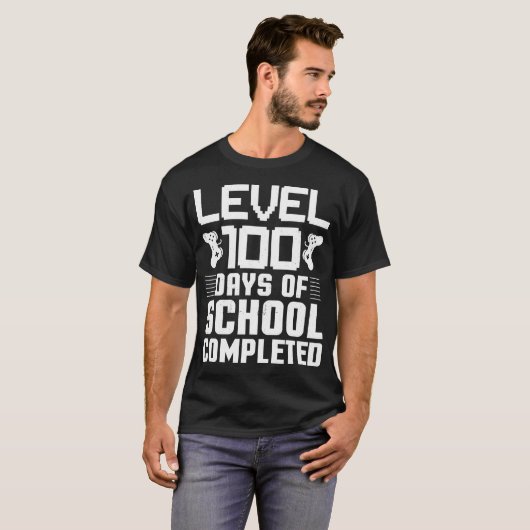Niveau 100 Jours d'école T-shirt terminé (Devant entier)