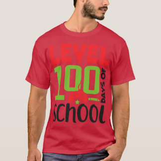 Niveau 100 Video Gaming 100 dagen schooljongens me T-shirt