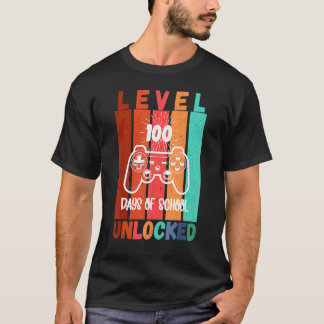 Niveau 100e dag van de school ontsloten  gamer B T-shirt