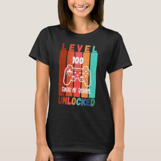 Niveau 100e dag van de school ontsloten gamer B T-shirt