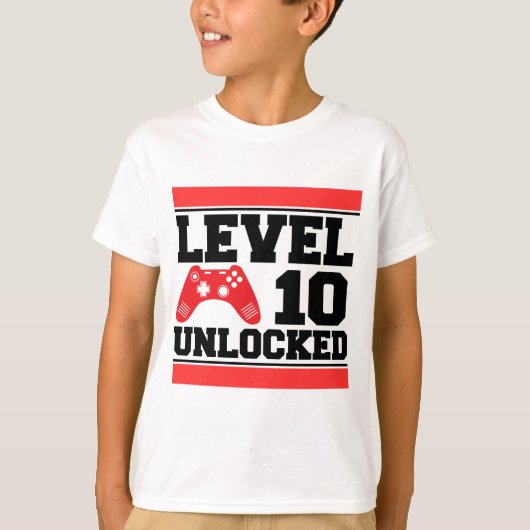Niveau 10 geopend t-shirt (Voorkant)