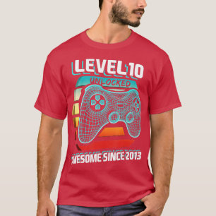 Niveau 10 Geweldige 2013-videogame 10e straal ontg T-shirt