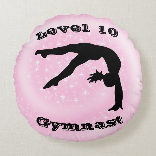 Niveau 10 Gymnast Rond Kussen (Voorkant)