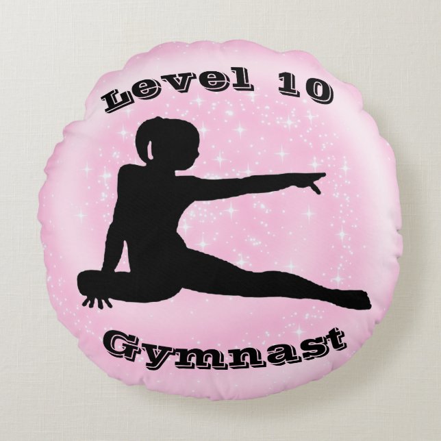 Niveau 10 Gymnast Rond Kussen (Voorkant)