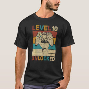 Niveau 10 jaar oude, niet-vergrendelde 10e verjaar t-shirt