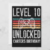 Niveau 10 ontgrendeld 10e verjaardag op maat kaart (Voorkant)