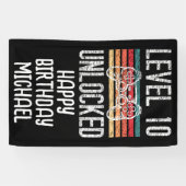 Niveau 10 ontgrendelde 10e jaarbanner spandoek (Horizontaal)