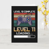 Niveau 10 Volledig niveau 11 | Birthday Video Game Kaart (Gele Bloem)