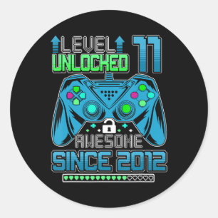 Niveau 11 Geweldige 2012-videogame 11e-straal niet Ronde Sticker