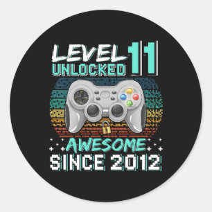 Niveau 11 Geweldige 2012-videogame 11e-straal niet Ronde Sticker