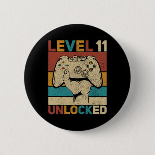 Niveau 11 niet-vergrendelde 11-jarige 11e Jongen B Ronde Button 5,7 Cm