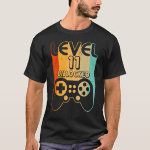 Niveau 11 Onvergrendelde videogamer 11e verjaardag T-shirt