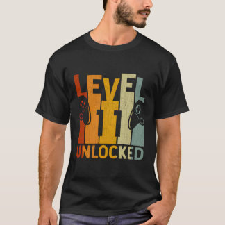 Niveau 11 Unlocked Shirt Gamer Jongens Meisjes 11e