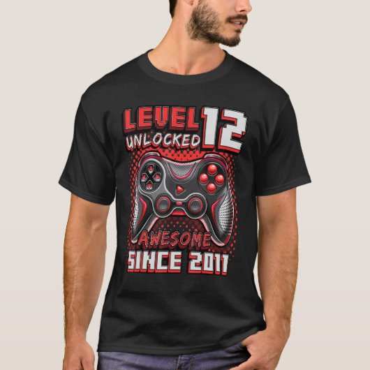 Niveau 12 Geweldige 2011-videogame, 12e straal T-shirt (Voorkant)
