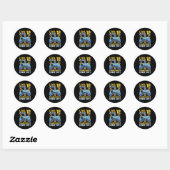 Niveau 12 ontgrendelde videogame 12e gaming ronde sticker (Vel)