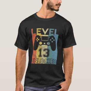 Niveau 13 niet-vergrendelde verjaardag 13 jaar oud t-shirt